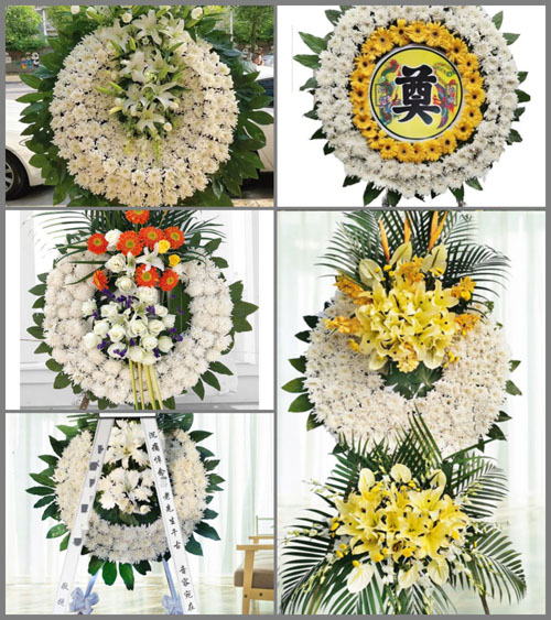 湖南永州祁阳县八宝镇山背村花圈速递